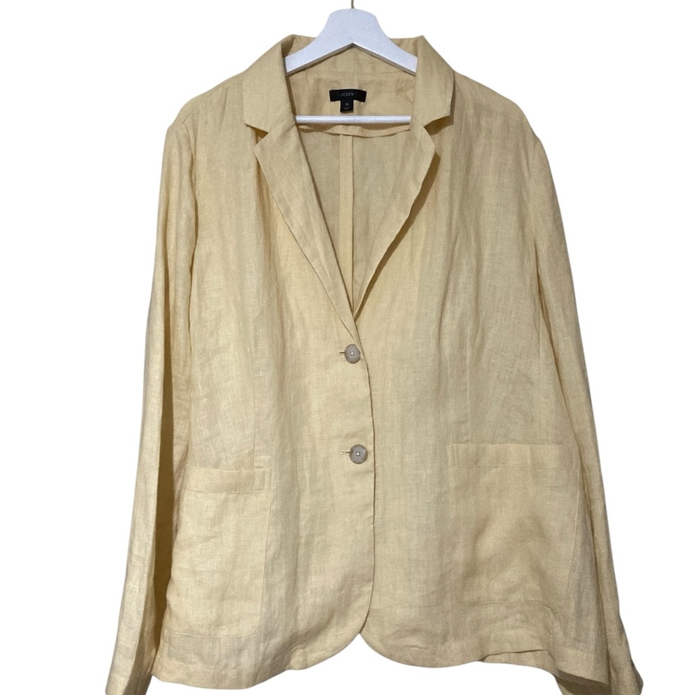 J. Crew Unstructured long Parke blazer in linen NEW